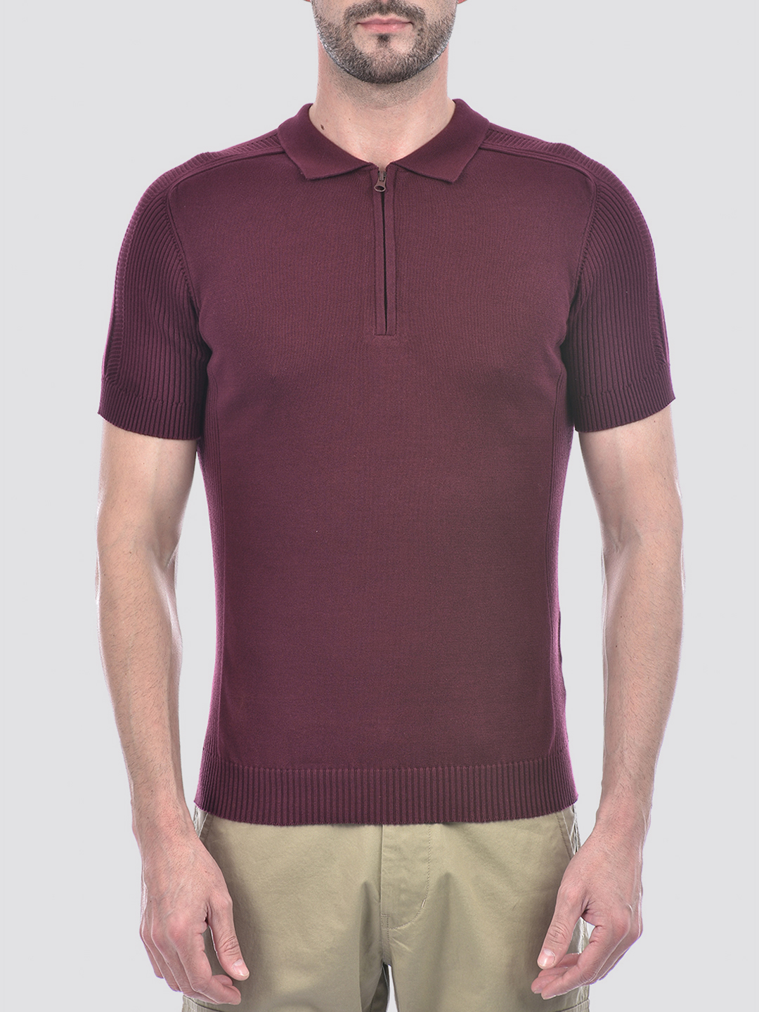 Numero Uno Men's Half Sleeve Slim Fit Maroon Polo T-Shirt